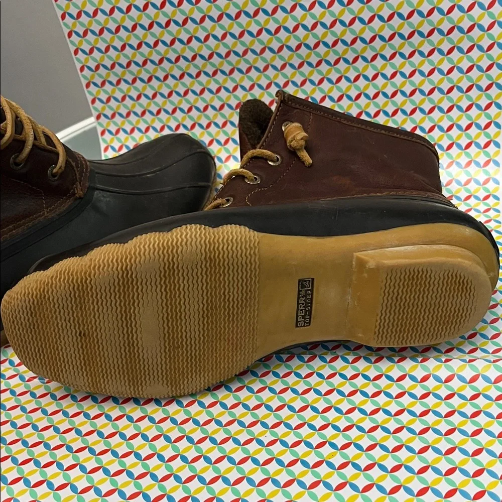 Sperry Brown and Black Duck Boots - Picture 8 of 12